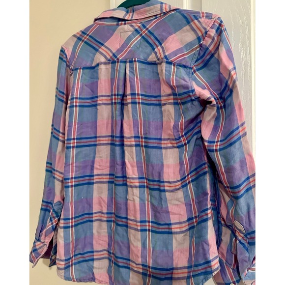 Rails Plaid Button Down Shirt Womens Size S Pink Blue Western Casual Top - Picture 3 of 4